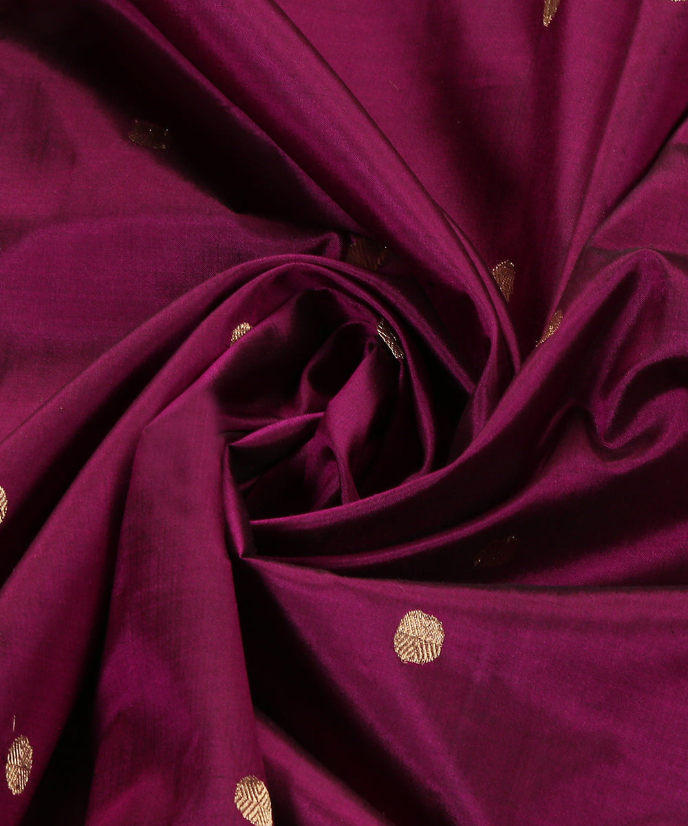 Handloom_Purple_Kadhwa_Booti_Pure_Katan_Silk_Banarasi_Dupatta_With_Paithani_Border_WeaverStory_05