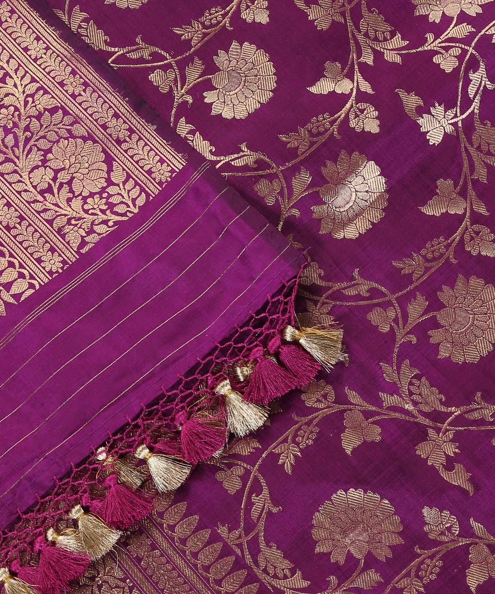 Purple_Handloom_Kadhwa_Jangla_Pure_Katan_Silk_Banarasi_Dupatta_WeaverStory_04