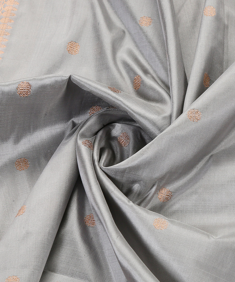 Grey_Handloom_Pure_Katan_Silk_Banarasi_Dupatta_With_Kadhwa_Booti_WeaverStory_05
