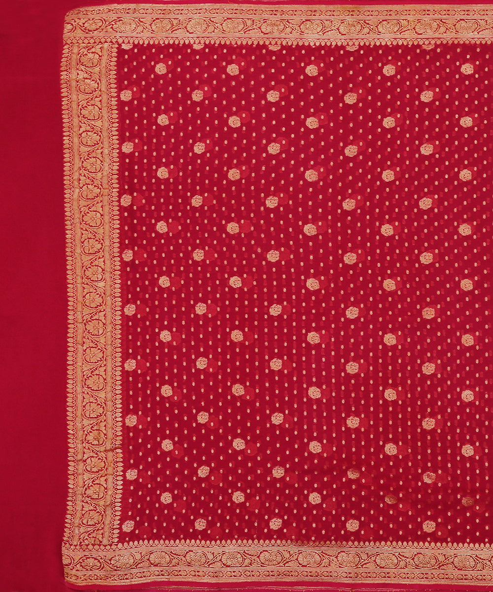 Pink_Handloom_Banarasi_Georgette_Dupatta_With_Small_Booti_WeaverStory_02