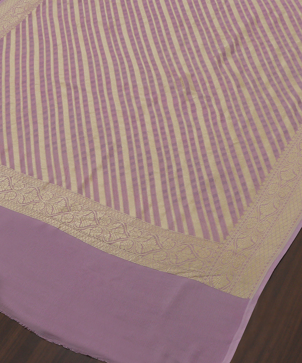 Handloom_Purple_Georgette_Banarasi_Dupatta_With_Cutwork_Jaal_WeaverStory_03