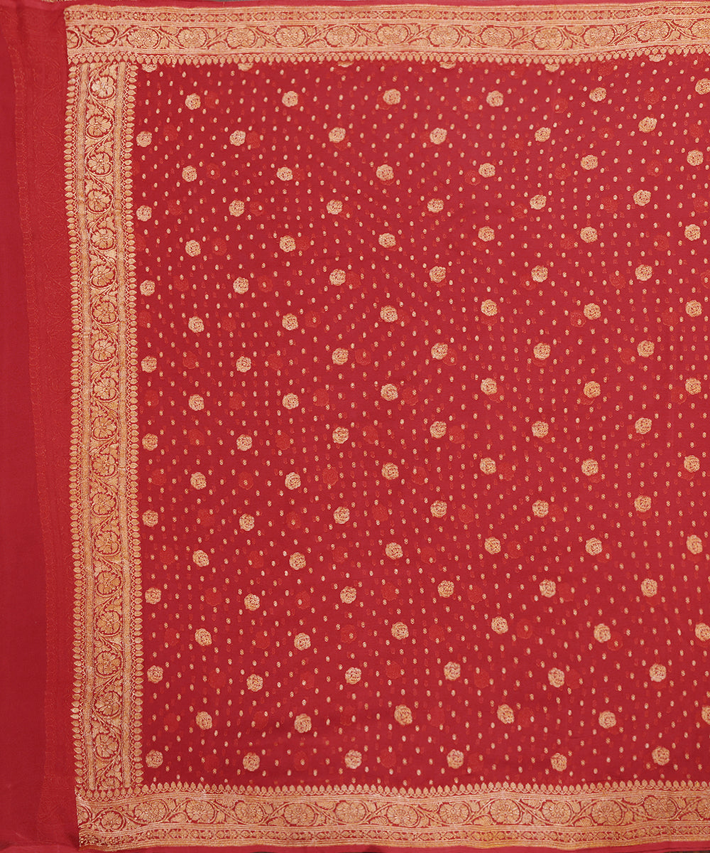 Handloom_Maroon_Pure_Georgette_Banarasi_Dupatta_With_Cutwork_Booti_WeaverStory_02