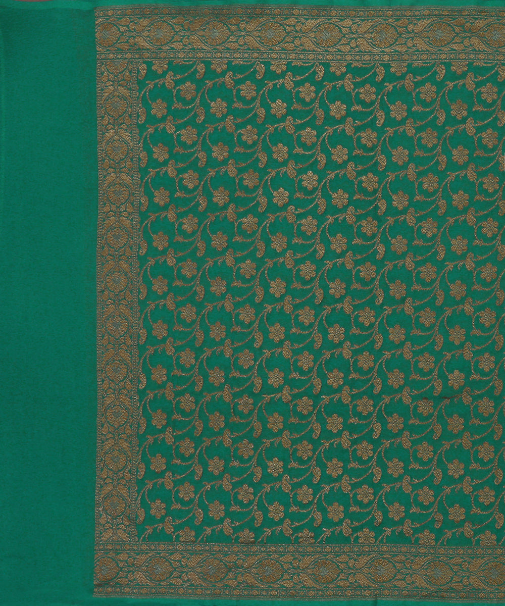 Teal_Green_Handloom_Antique_Zari_Banarasi_Georgette_Dupatta_WeaverStory_02
