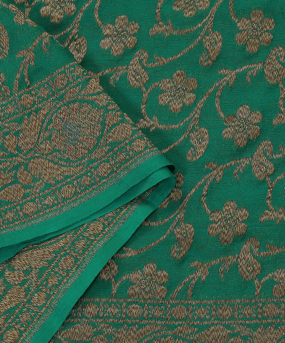 Teal_Green_Handloom_Antique_Zari_Banarasi_Georgette_Dupatta_WeaverStory_04