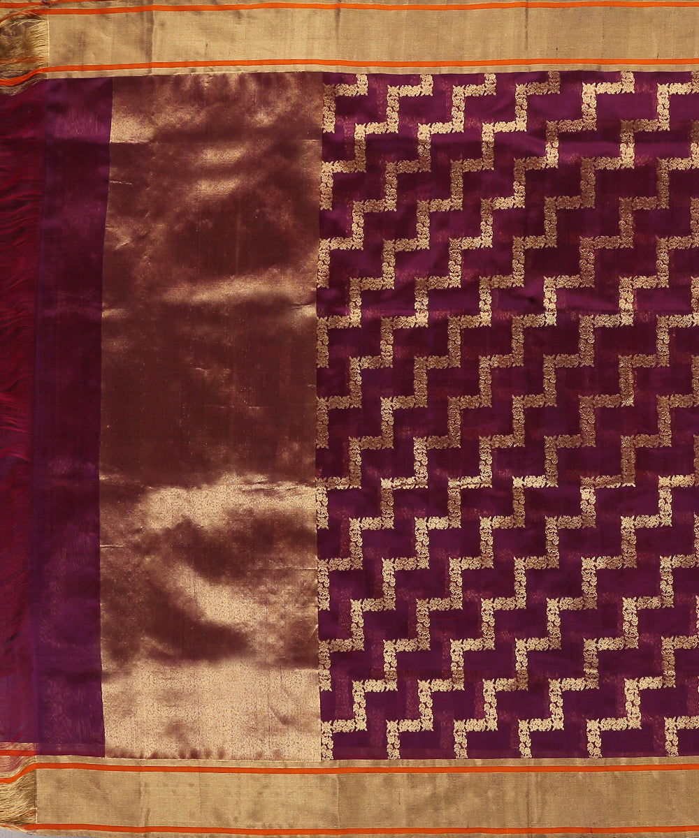 Dark_Purple_Tone_Handloom_Pure_Chanderi_Silk_Dupatta_With_All_Over_Zari_Jaal_WeaverStory_02