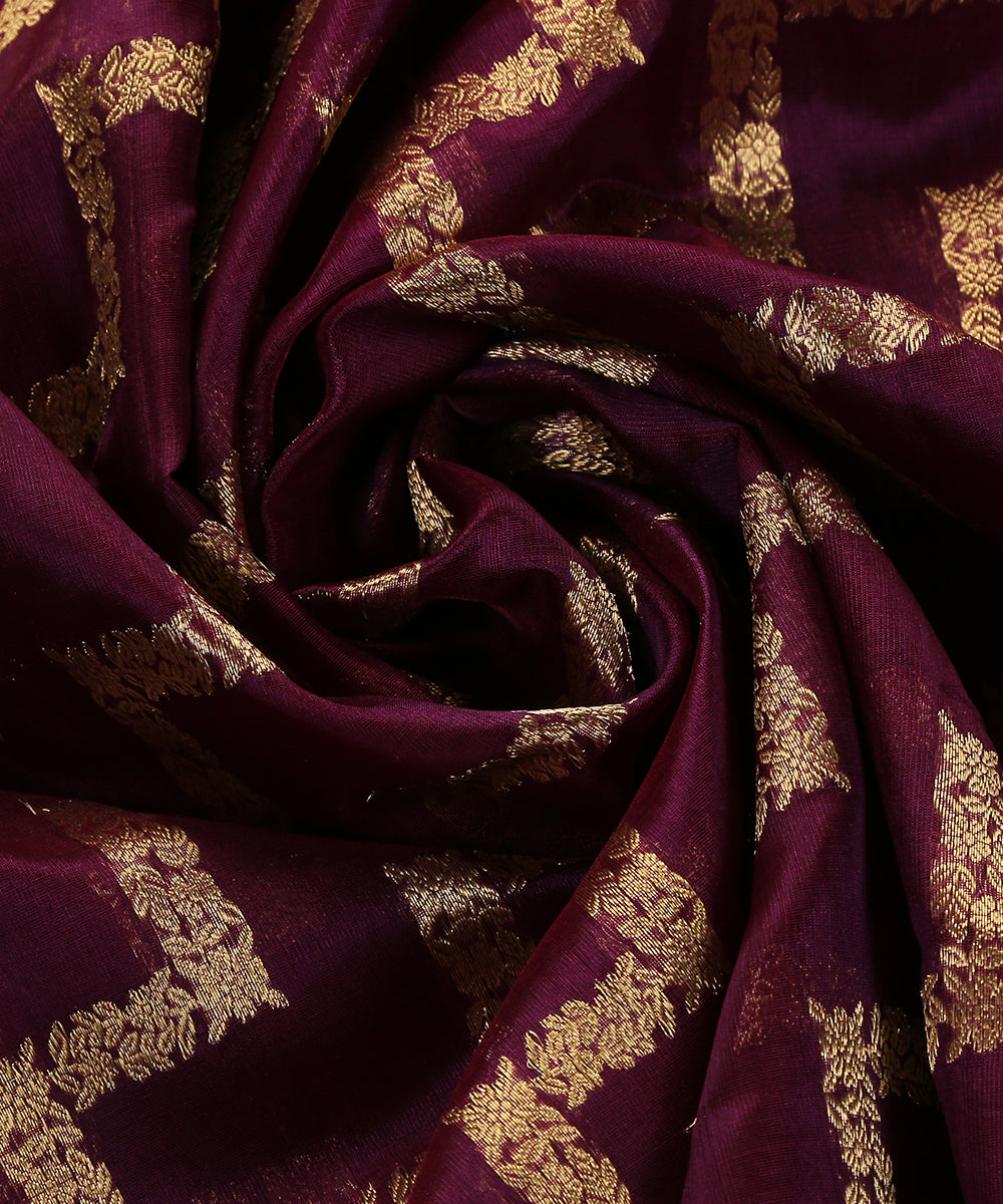 Dark_Purple_Tone_Handloom_Pure_Chanderi_Silk_Dupatta_With_All_Over_Zari_Jaal_WeaverStory_05