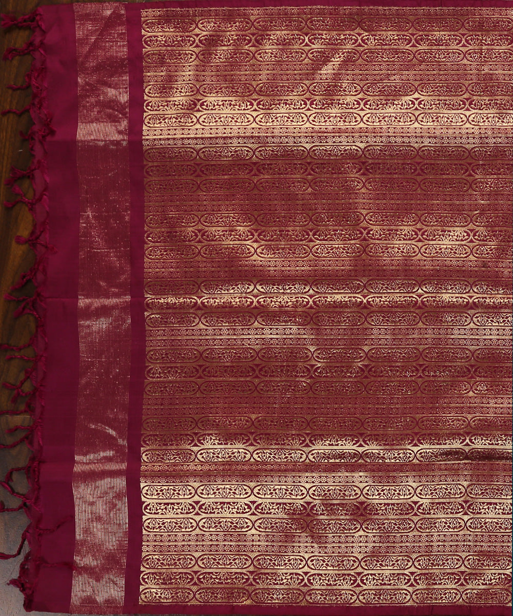 Handloom_Wine_Satin_Brocade_Dupatta_Woven_In_Chanderi_WeaverStory_02