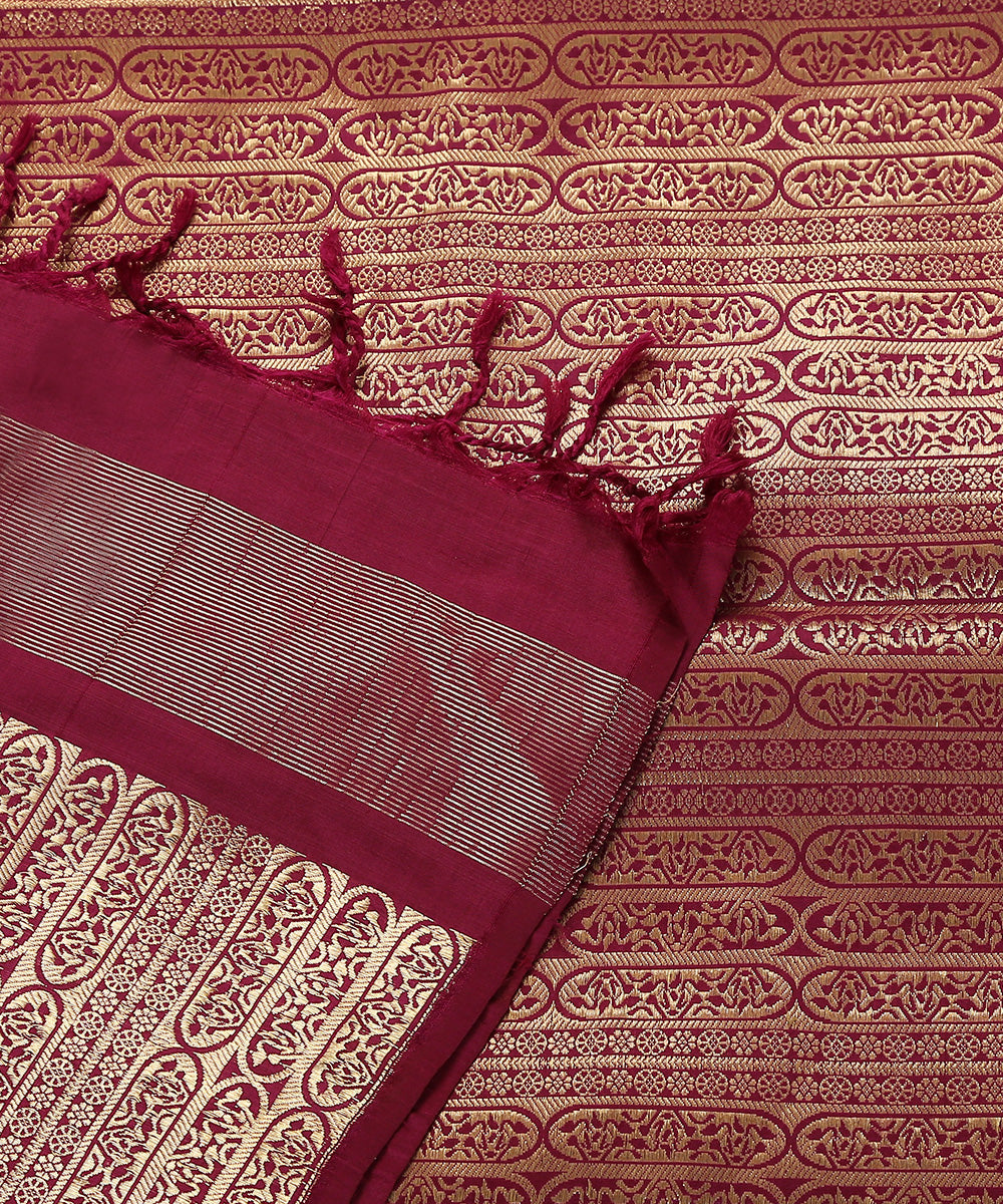 Handloom_Wine_Satin_Brocade_Dupatta_Woven_In_Chanderi_WeaverStory_04
