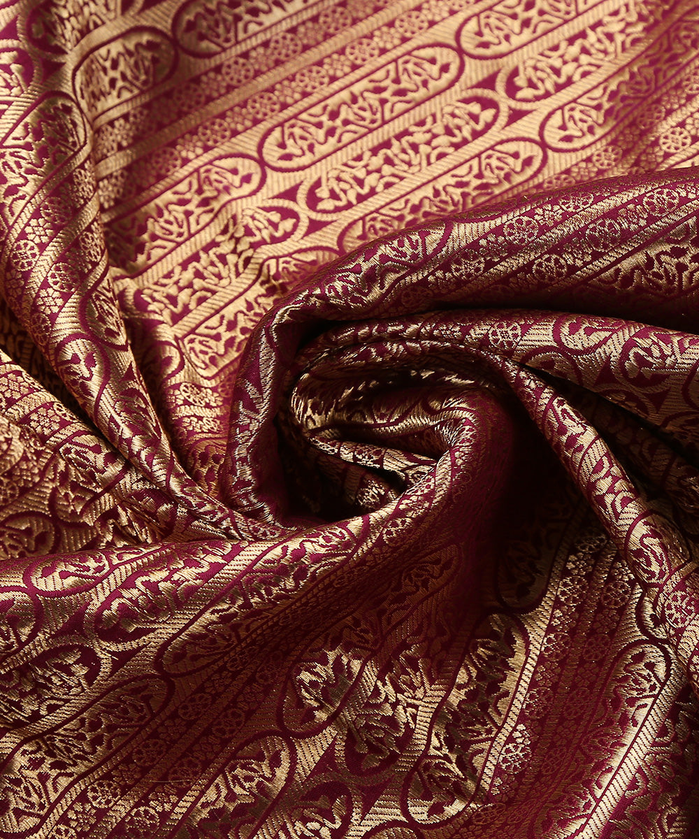 Handloom_Wine_Satin_Brocade_Dupatta_Woven_In_Chanderi_WeaverStory_05