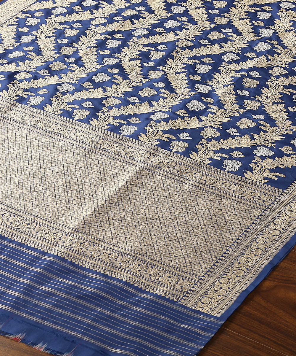 Blue_Handloom_Pure_Katan_Silk_Banarasi_Dupatta_With_Sona_Rupa_Zari_WeaverStory_03