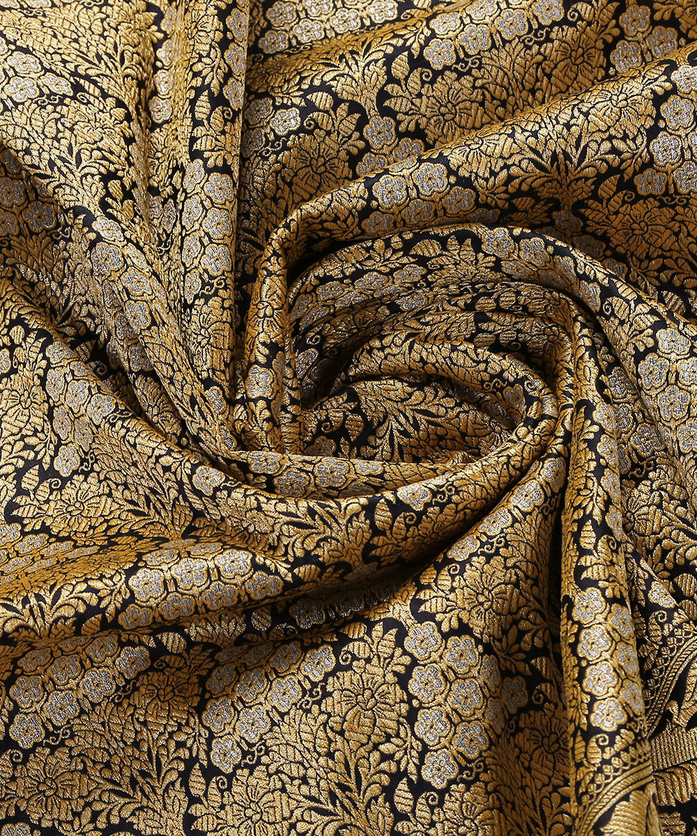 Handloom_Dark_Blue_Brocade_Pure_Katan_Silk_Banarasi_Dupatta_With_Red_Selvedge_WeaverStory_05
