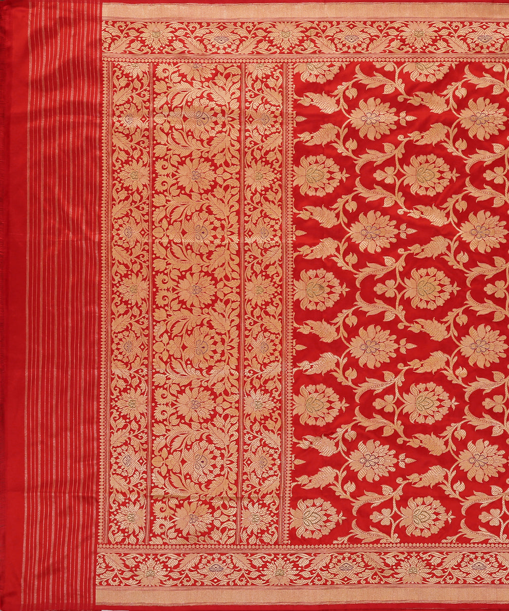 Red_Handloom_Pure_Katan_Silk_Banarasi_Dupatta_With_Red_Meenakari_WeaverStory_02