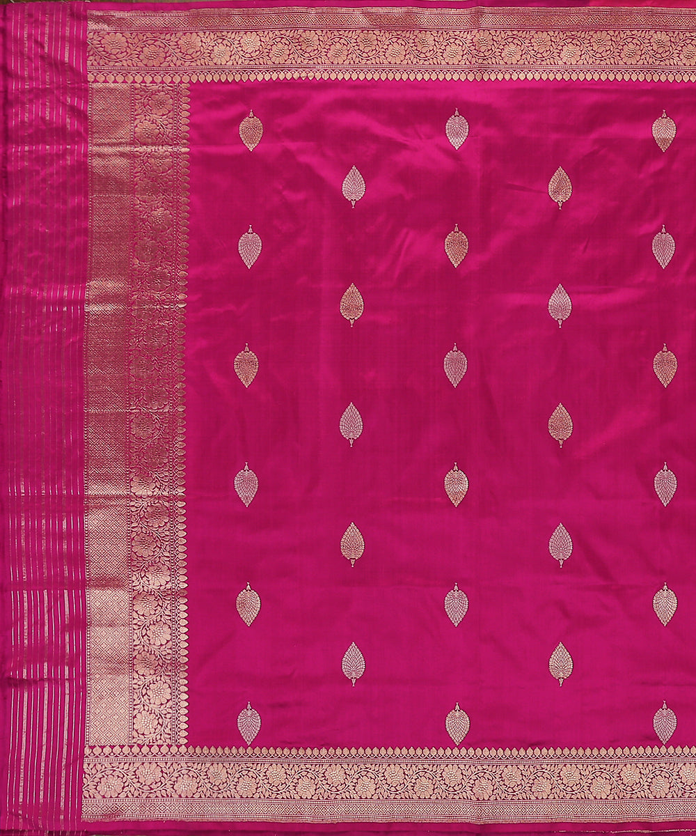 Handloom_Berry_Pink_Pure_Katan_Silk_Banarasi_Dupatta_With_Kadhwa_Booti_WeaverStory_02