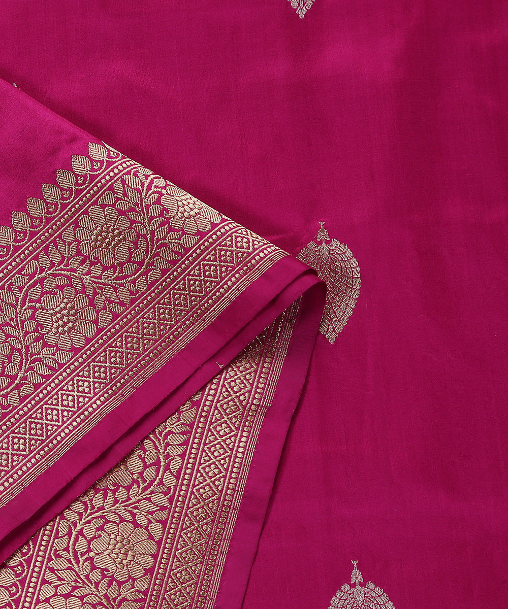Handloom_Berry_Pink_Pure_Katan_Silk_Banarasi_Dupatta_With_Kadhwa_Booti_WeaverStory_04