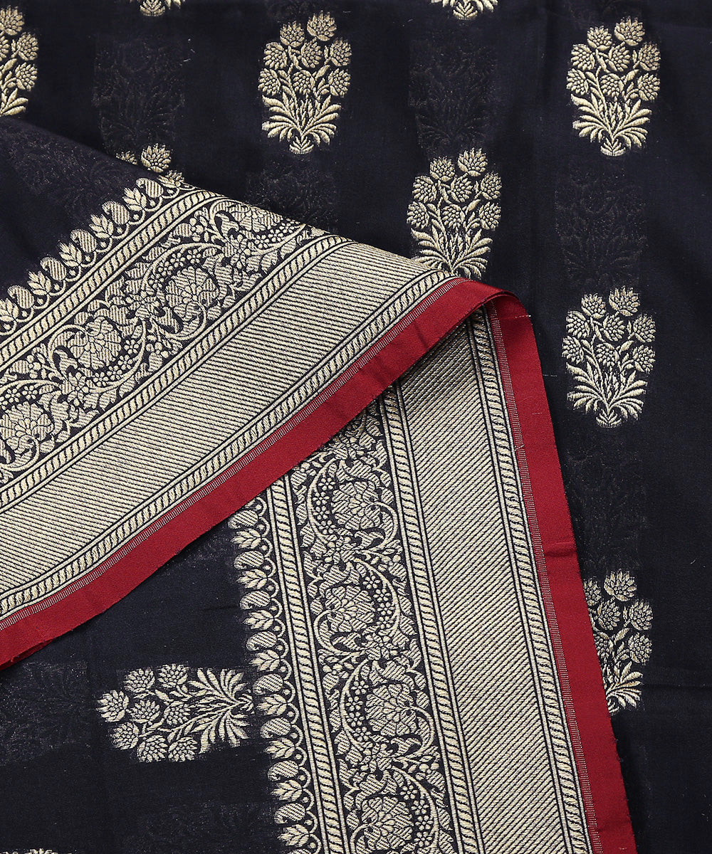 Blue_Handloom_Katan_Georgette_Banarasi_Dupatta_With_Red_Selvedge_WeaverStory_04