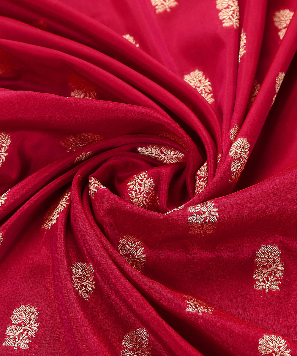 Berry_Pink_Handloom_Katan_Georgette_Banarasi_Dupatta_With_Red_Selvedge_WeaverStory_05