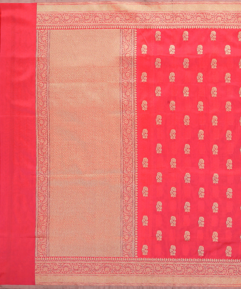 Handloom_Orange_And_Pink_Katan_Georgette_Banarasi_Dupatta_With_Beige_Selvedge_WeaverStory_02