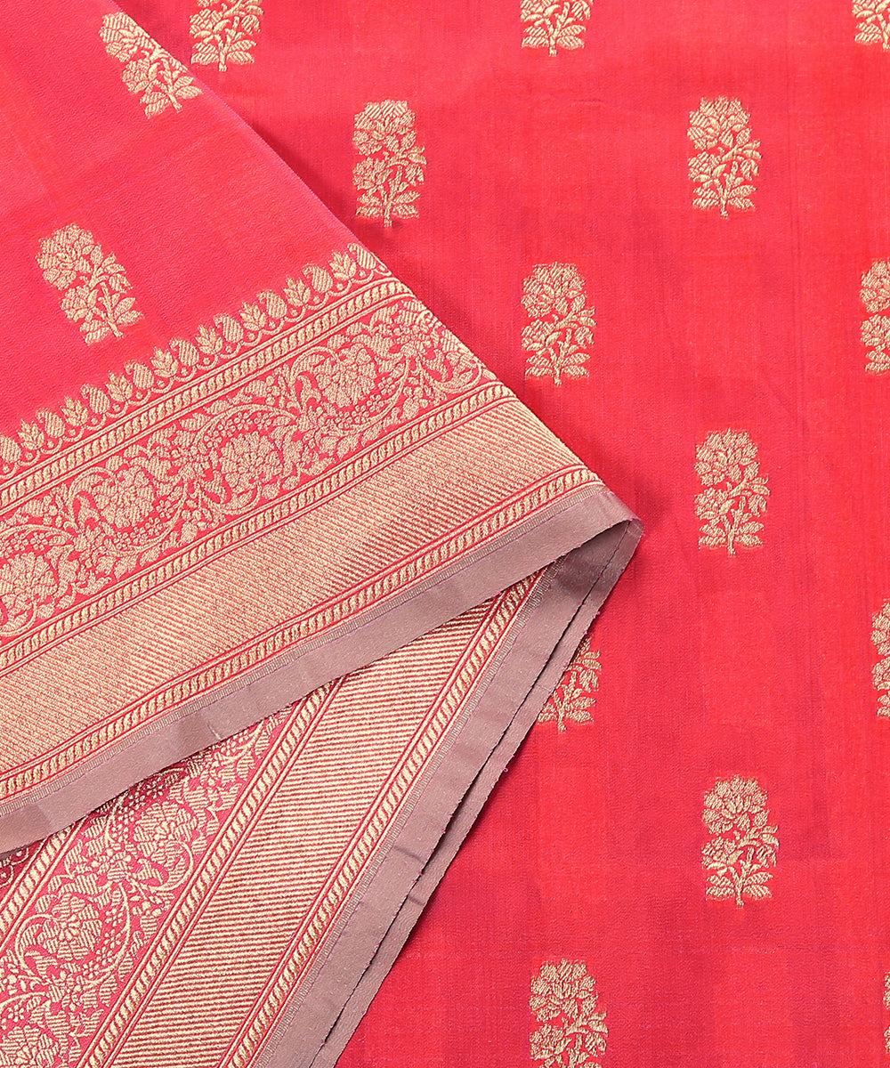 Handloom_Orange_And_Pink_Katan_Georgette_Banarasi_Dupatta_With_Beige_Selvedge_WeaverStory_04
