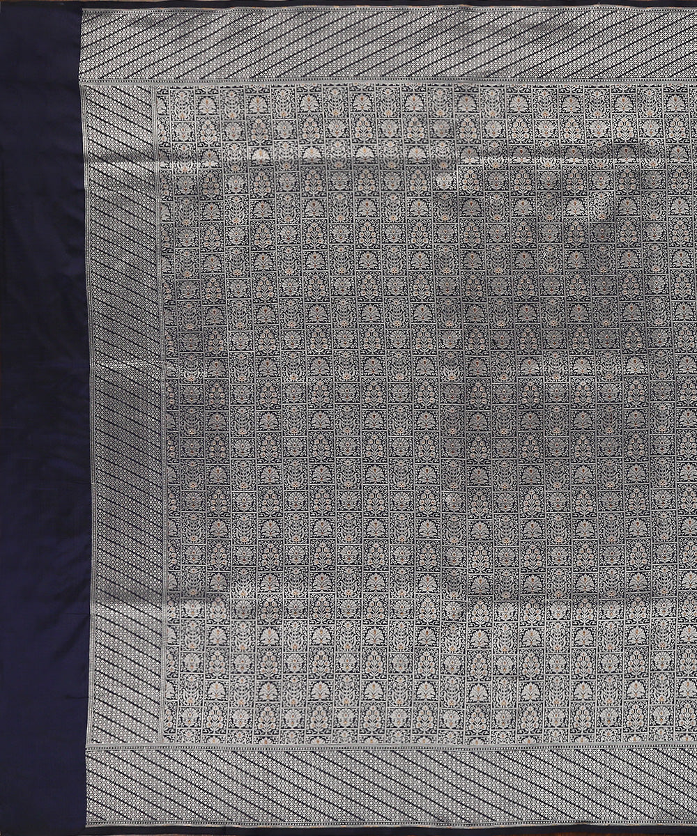 Dark_Blue_Handloom_Pure_Katan_Silk_Banarasi_Brocade_Dupatta_With_Meenakari_WeaverStory_02