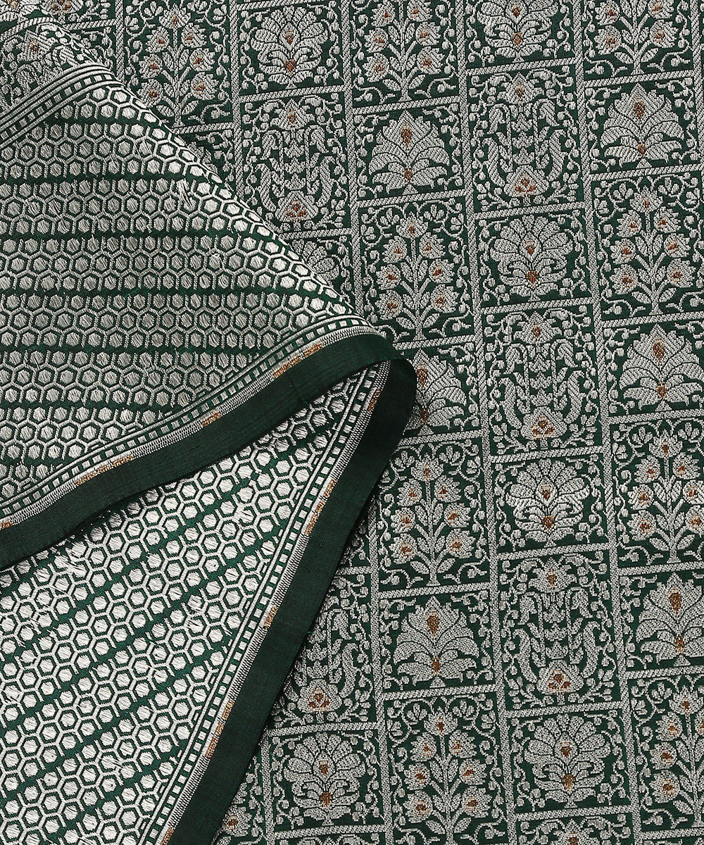 Dark_Green_Handloom_Pure_Katan_Silk_Banarasi_Meenakari_Dupatta_WeaverStory_04