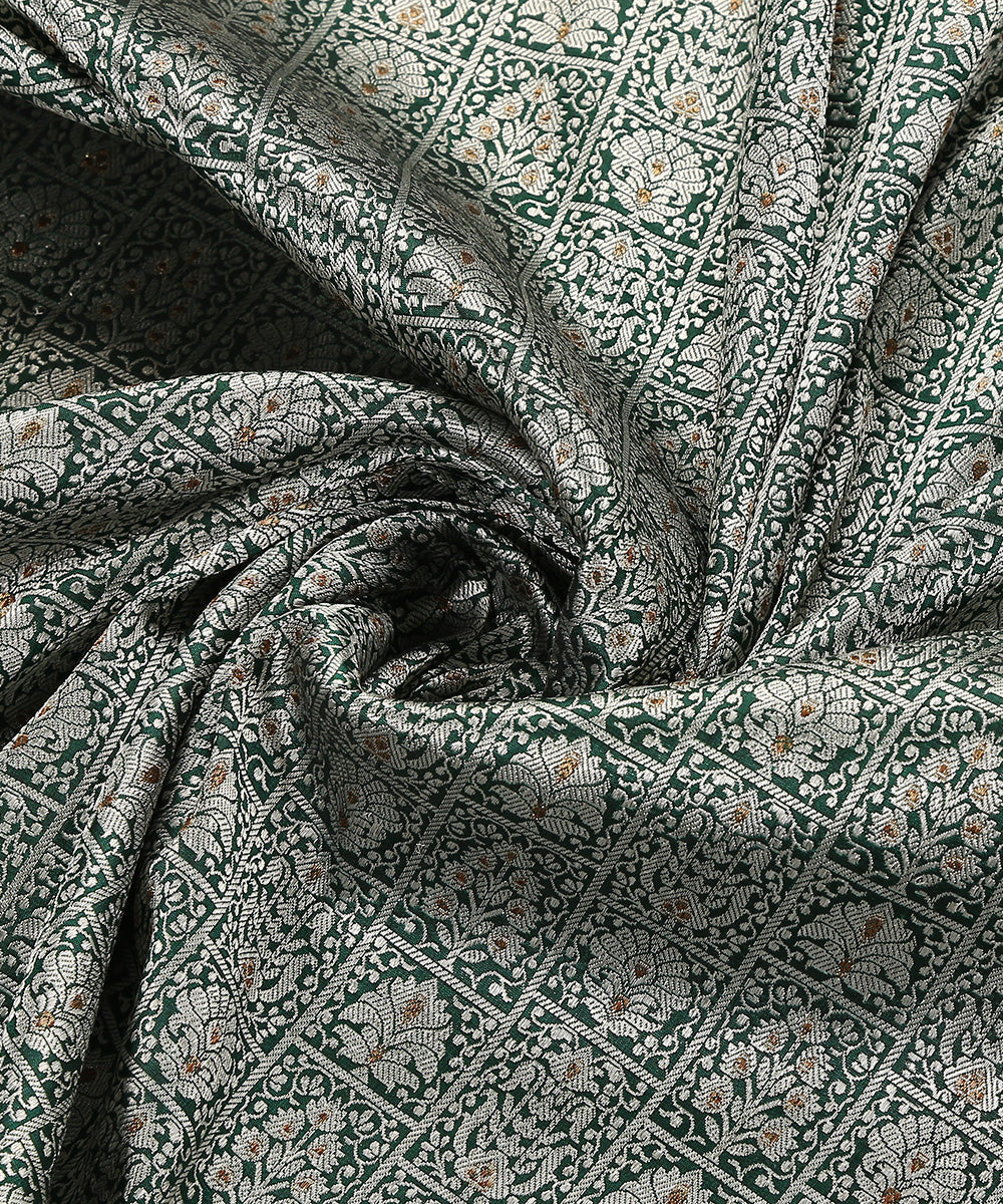 Dark_Green_Handloom_Pure_Katan_Silk_Banarasi_Meenakari_Dupatta_WeaverStory_05