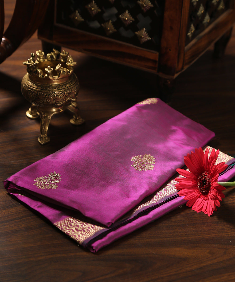 Plum_Handloom_Pure_Katan_Silk_Banarasi_Dupatta_With_Kadhwa_Booti_WeaverStory_01
