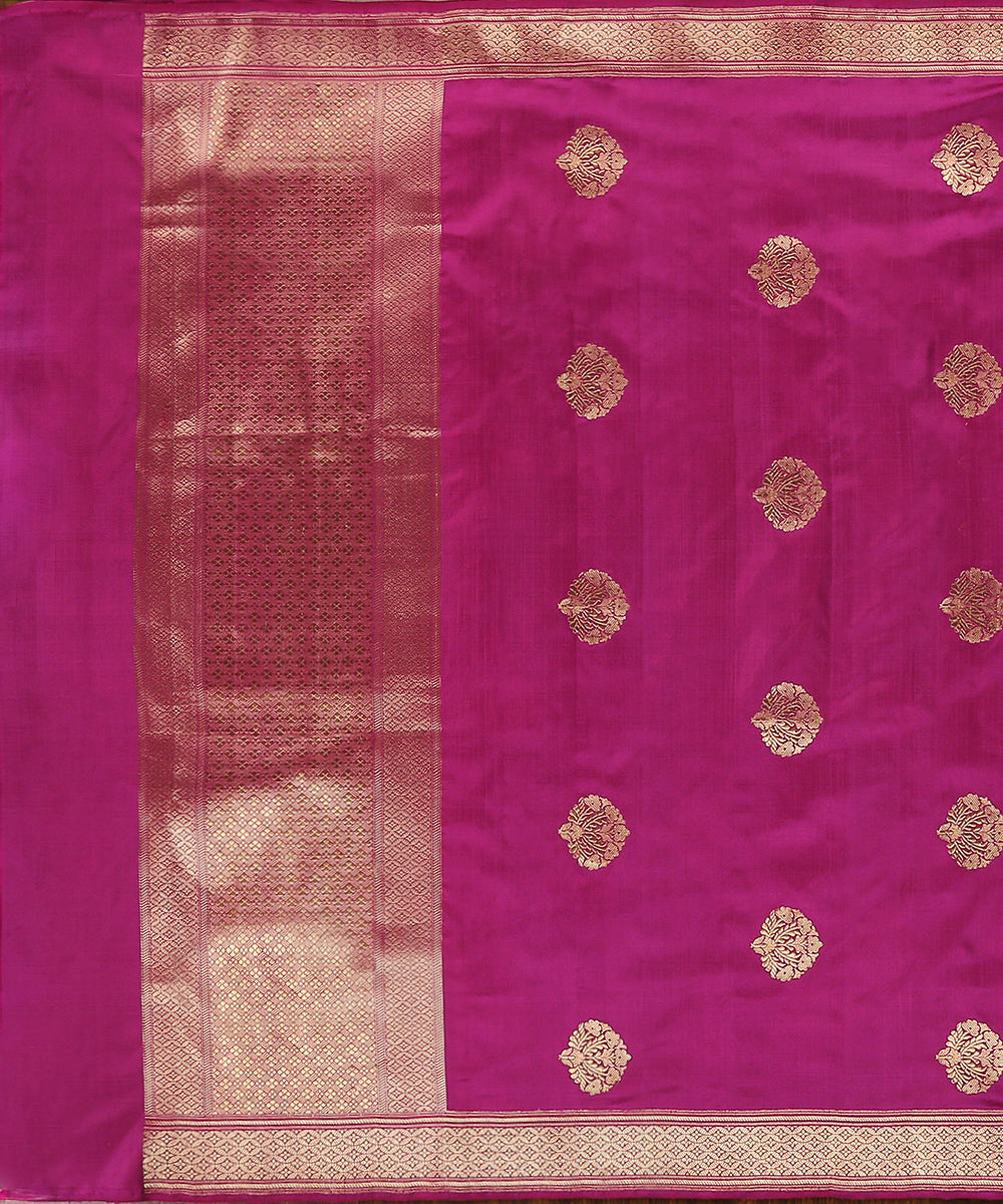 Purple_Handloom_Pure_Katan_Silk_Banarasi_Dupatta_With_Zari_Booti_WeaverStory_02