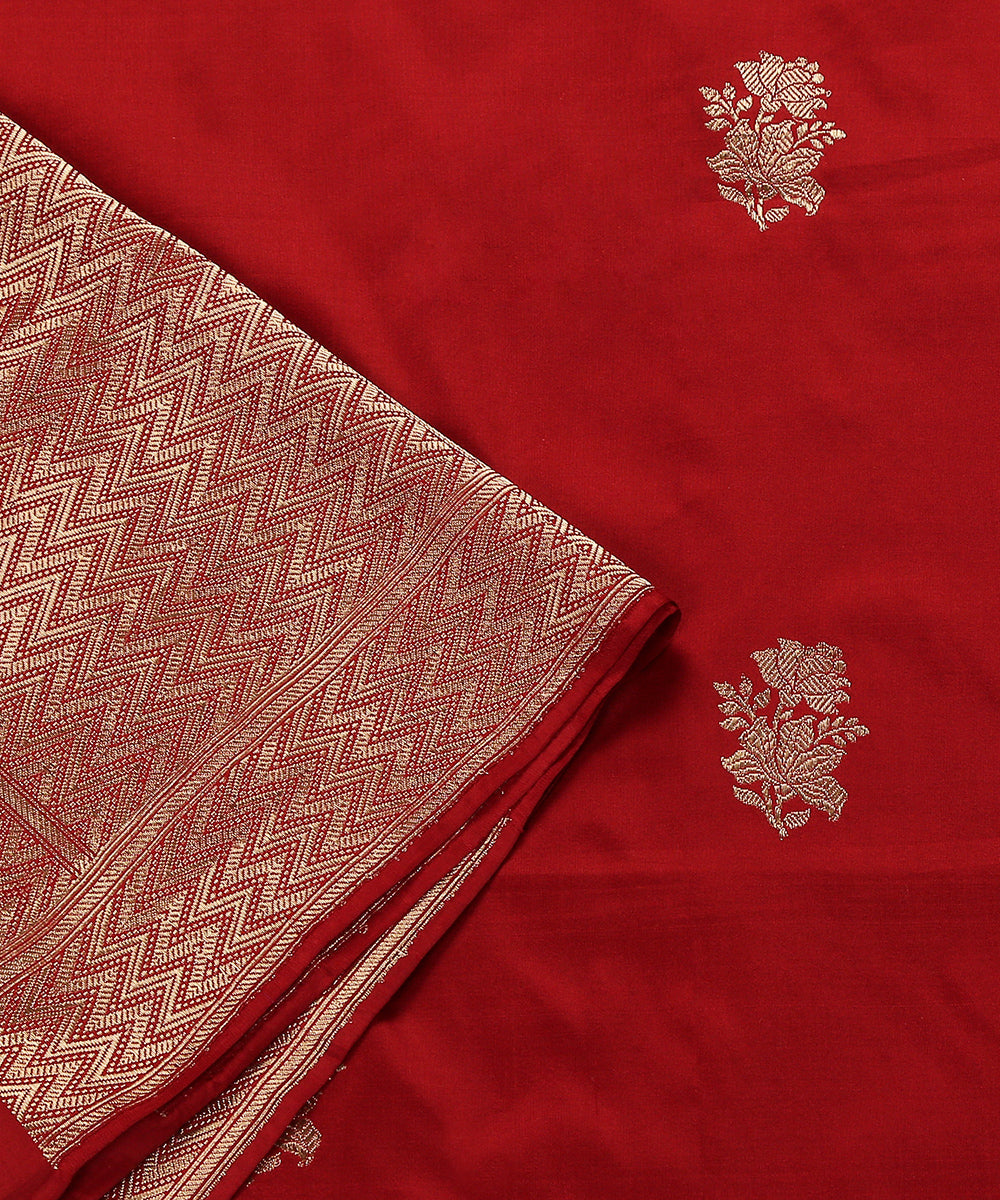 Handloom_Maroon_Pure_Katan_Silk_Banarasi_Bootidar_Dupatta_WeaverStory_04