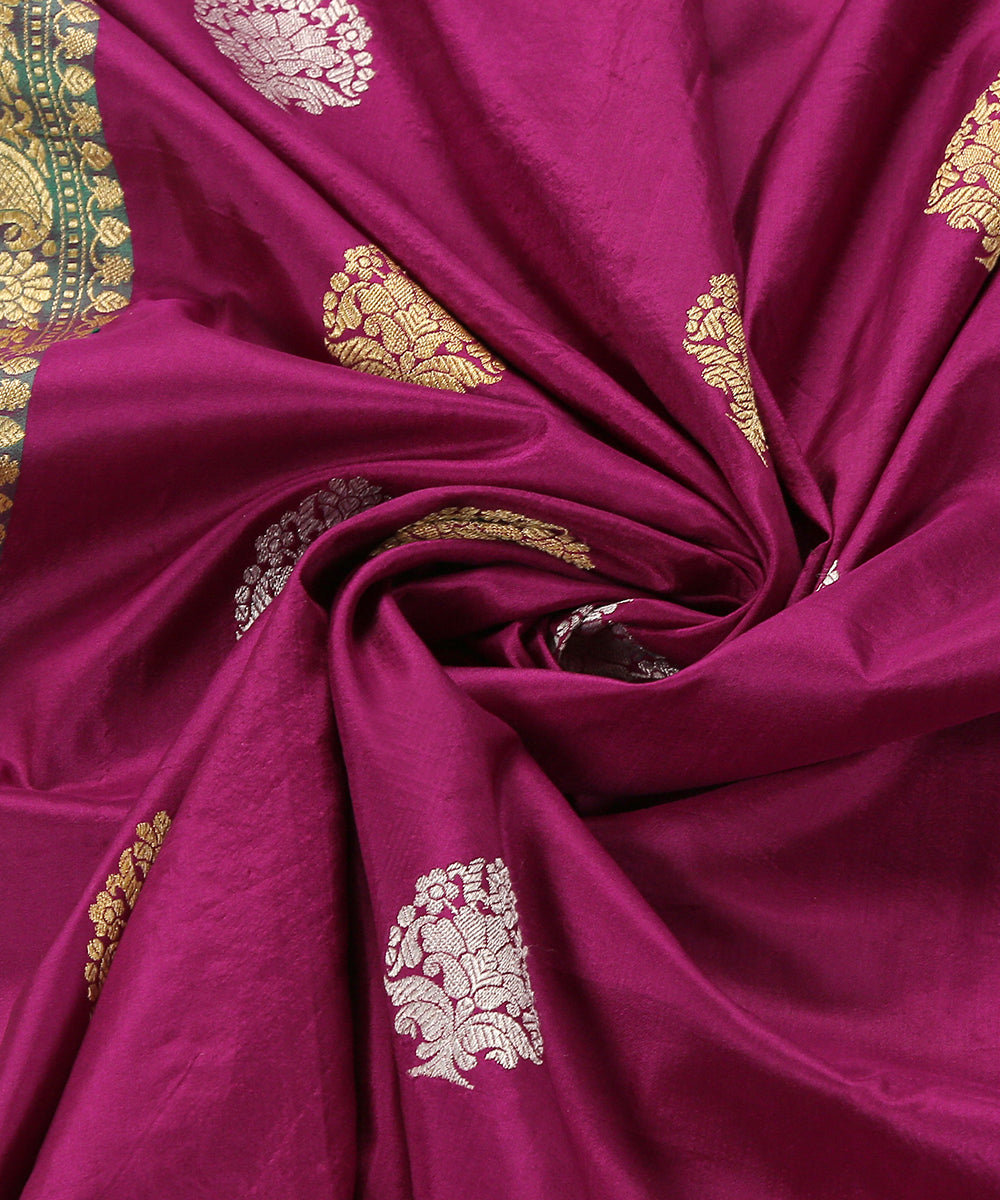 Handloom_Purple_Pure_Katan_Silk_Banarasi_Dupatta_With_Zari_Border_And_Pallu_WeaverStory_05