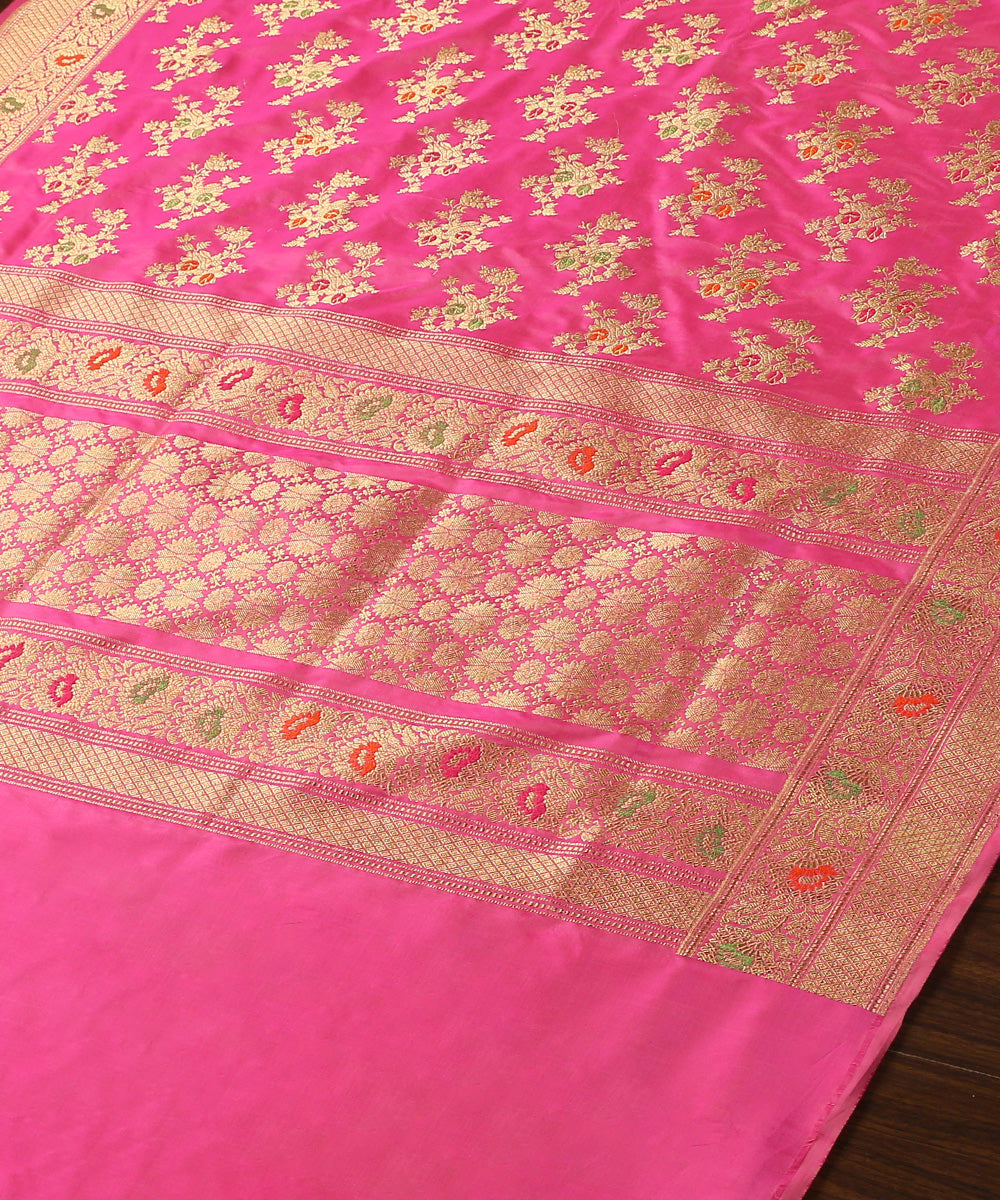 Rose_Pink_Handloom_Pure_Katan_Silk_Banarasi_Jangla_Dupatta_WeaverStory_03