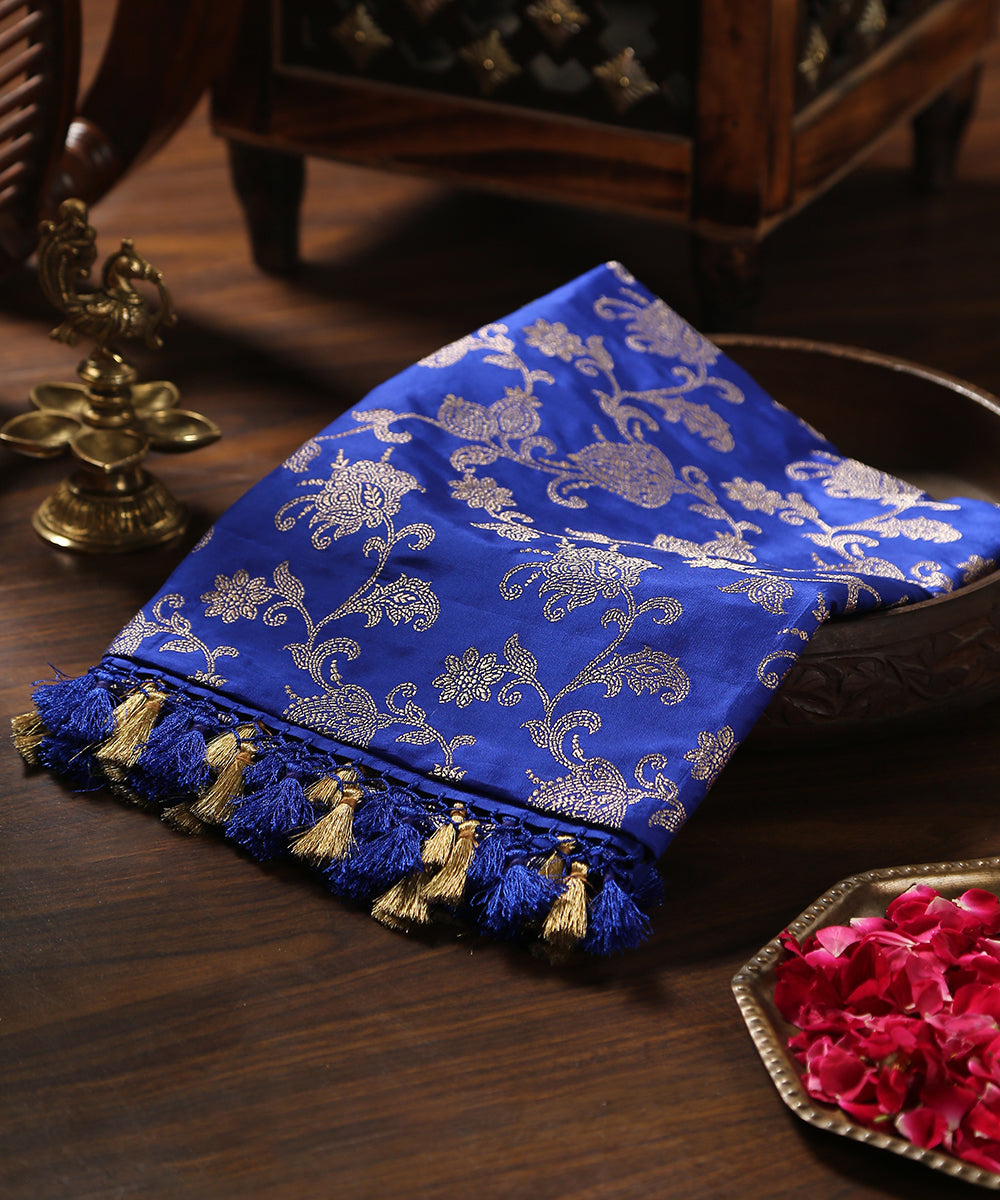 Ink_Blue_Handloom_Pure_Katan_Silk_Banarasi_Dupatta_With_Kadhwa_Jaal_WeaverStory_01