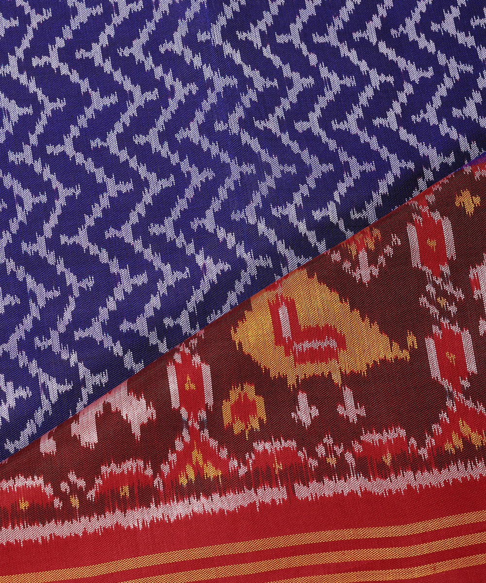 Purple_Handloom_Pure_Mulberry_Silk_Ikat_Patola_Dupatta_With_Chevron_Weave_WeaverStory_04