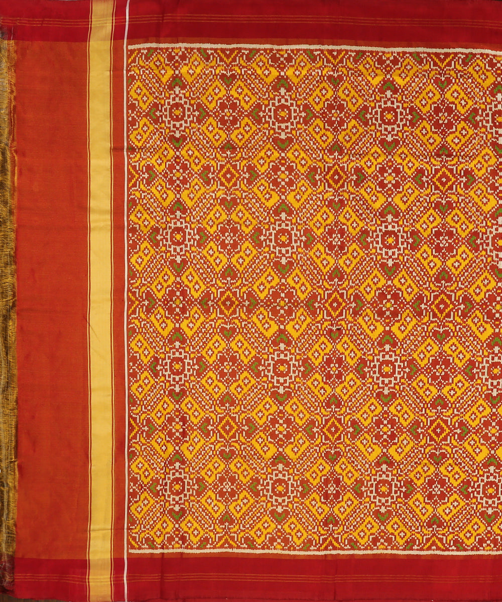 Handloom_Rust_And_Gold_Tissue_Weft_Pure_Mulberry_Silk_Ikat_Patola_Dupatta_WeaverStory_02