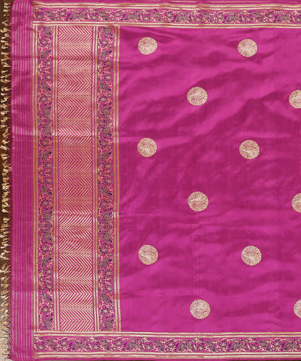 Handloom_Purple_Pure_Katan_Silk_Banarasi_Dupatta_With_Zari_Boota_WeaverStory_02
