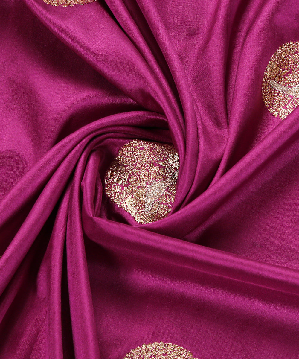 Handloom_Purple_Pure_Katan_Silk_Banarasi_Dupatta_With_Zari_Boota_WeaverStory_05