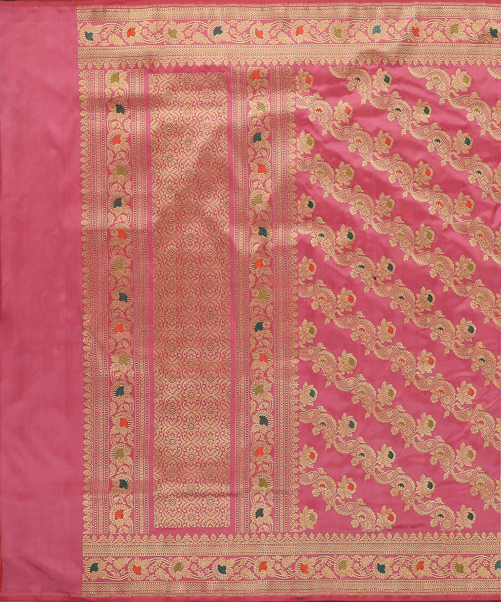 Handloom_Rose_Pink_Pure_Katan_Silk_Banarasi_Dupatta_With_Meenakari_WeaverStory_02