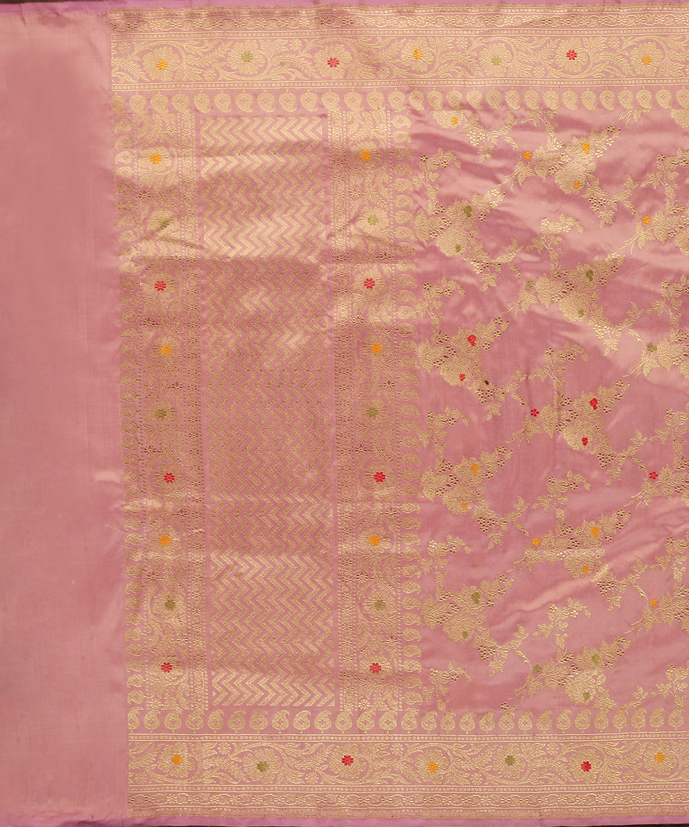 Handloom_Pink_Pure_Katan_Silk_Banarasi_Dupatta_With_Meenakari_Jaal_WeaverStory_02