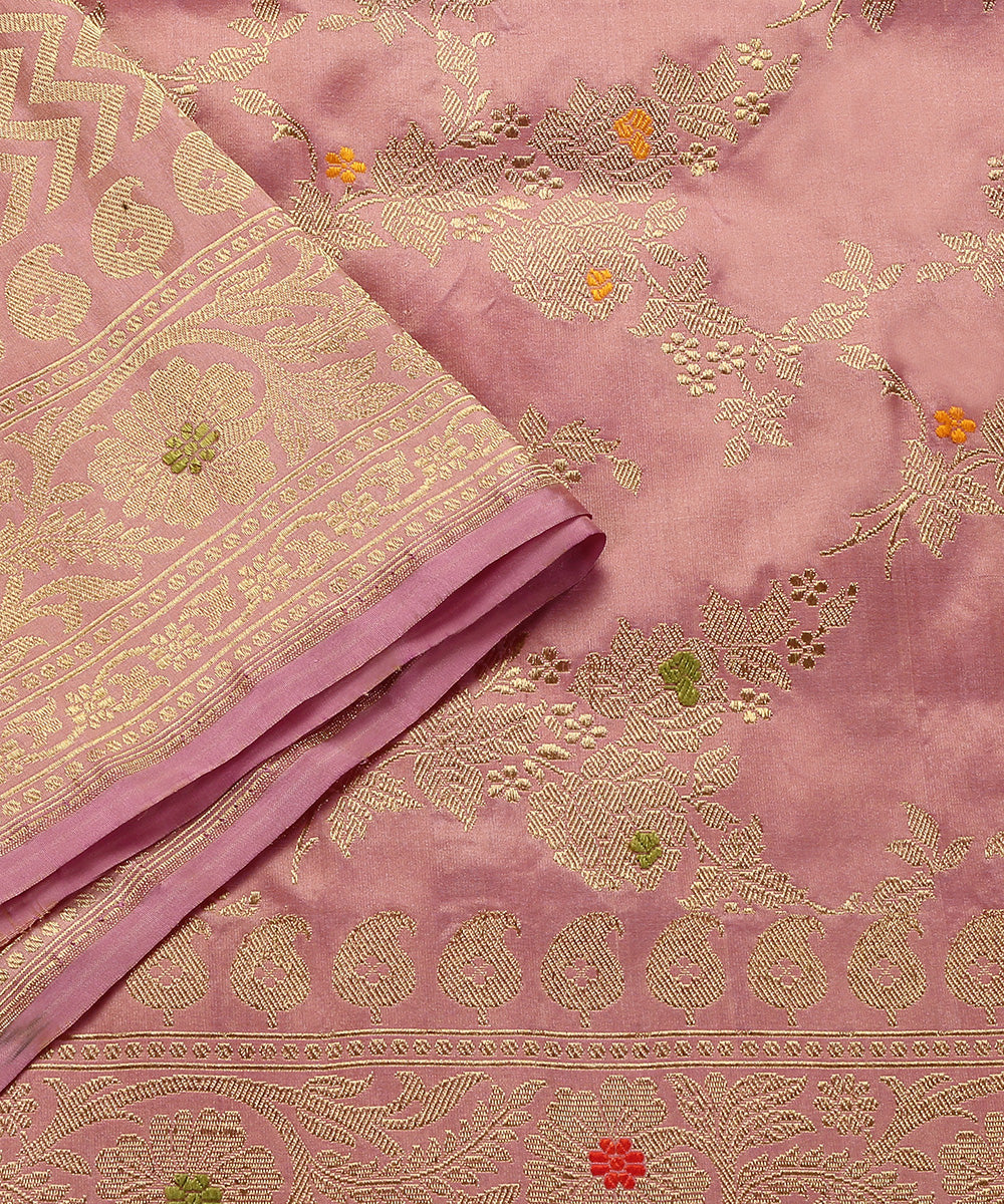 Handloom_Pink_Pure_Katan_Silk_Banarasi_Dupatta_With_Meenakari_Jaal_WeaverStory_04