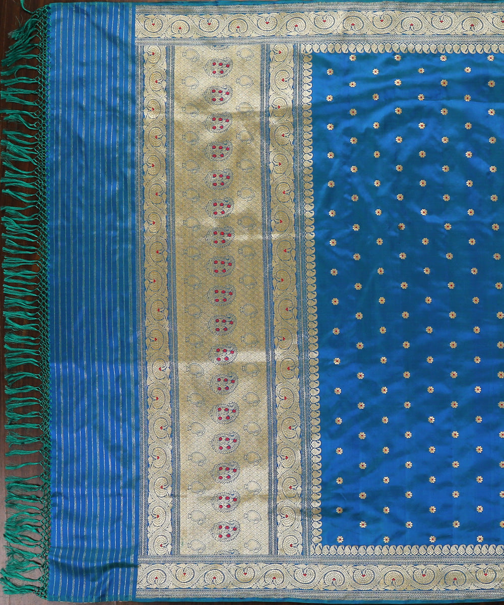 Handloom_Green_And_Royal_Blue_Double_Shade_Pure_Katan_Silk_Banarasi_Dupatta_WeaverStory_02
