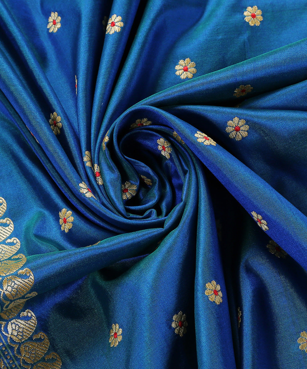 Handloom_Green_And_Royal_Blue_Double_Shade_Pure_Katan_Silk_Banarasi_Dupatta_WeaverStory_05