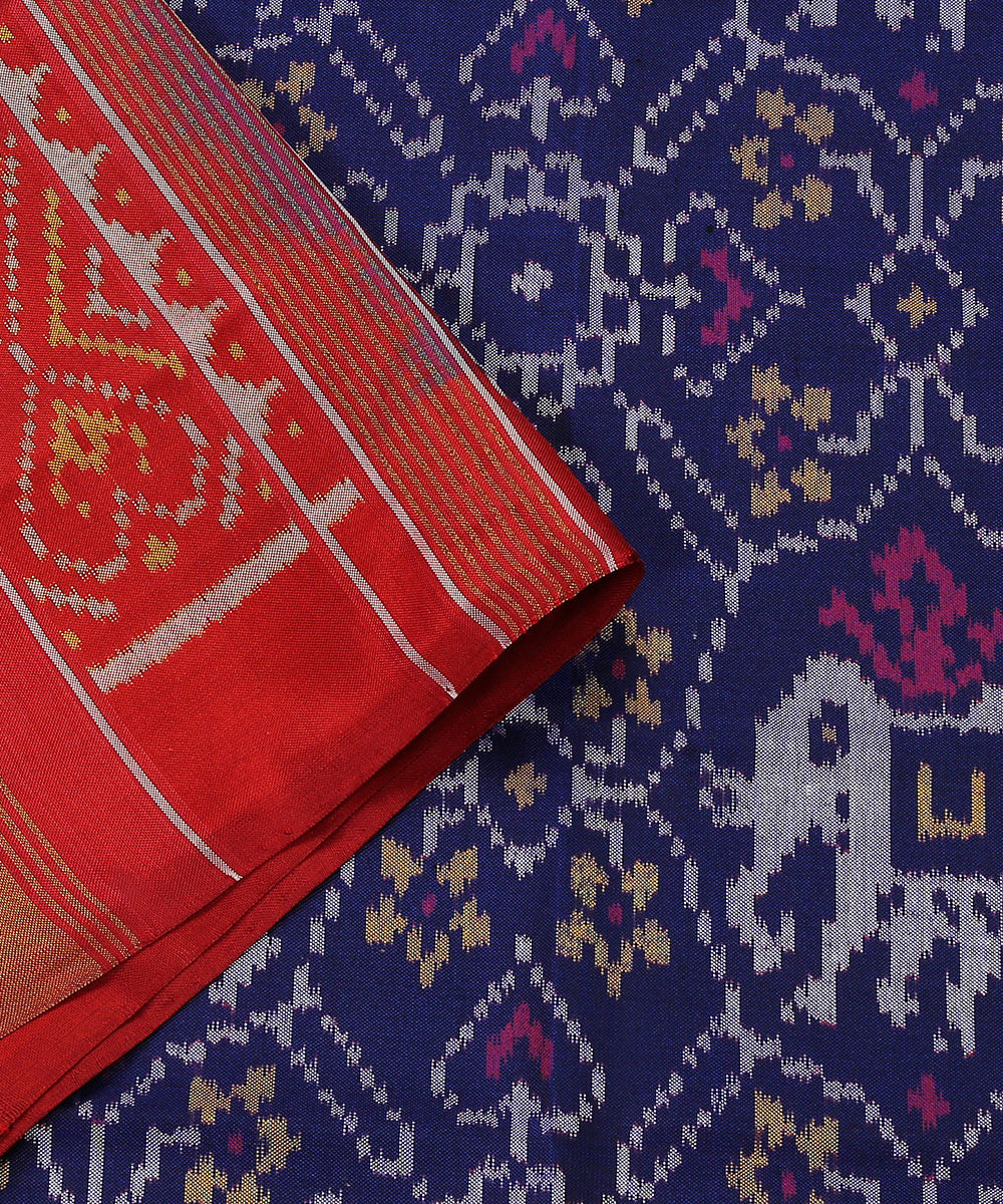Handloom_Blue_And_Red_Pure_Mulberry_Silk_Ikat_Patola_Dupatta_WeaverStory_04