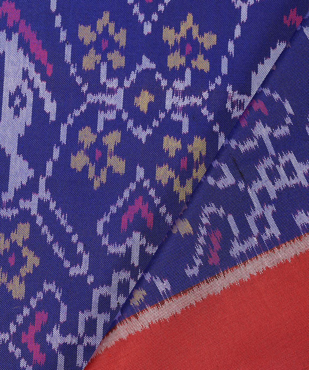 Blue_Handloom_Pure_Mulberry_Silk_Ikat_Patola_Dupatta_WeaverStory_04