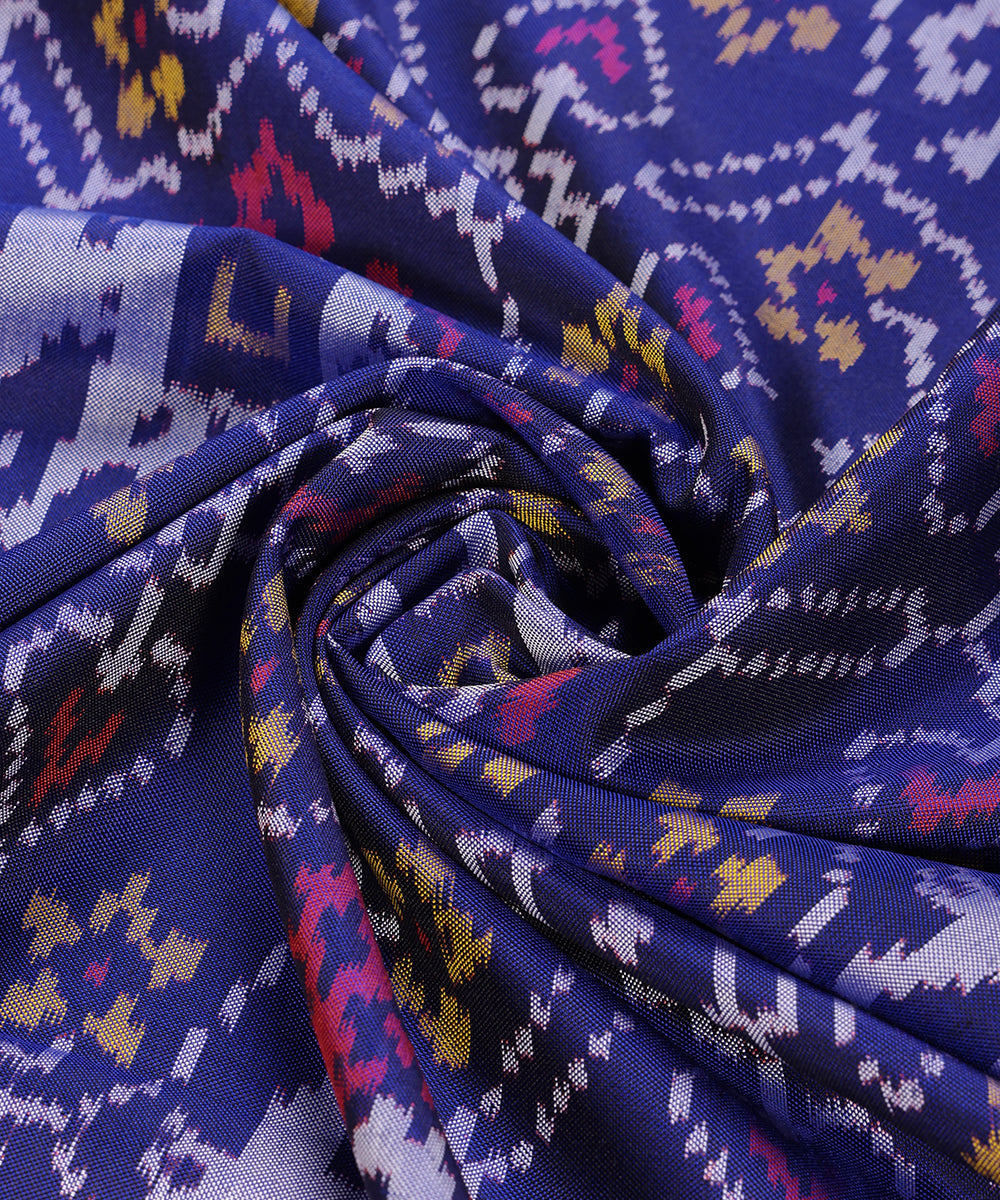 Blue_Handloom_Pure_Mulberry_Silk_Ikat_Patola_Dupatta_WeaverStory_05