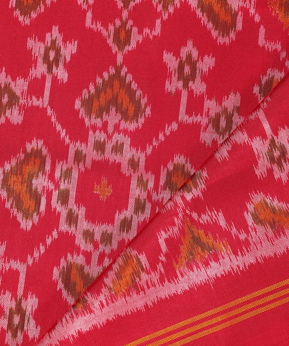 Red_Handloom_Pure_Mulberry_Silk_Ikat_Patola_Dupatta_WeaverStory_04