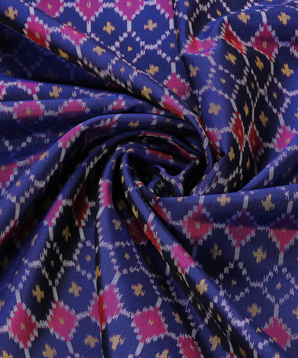 Handloom_Blue_And_Maroon_Pure_Mulberry_Silk_Ikat_Patola_Dupatta_WeaverStory_05