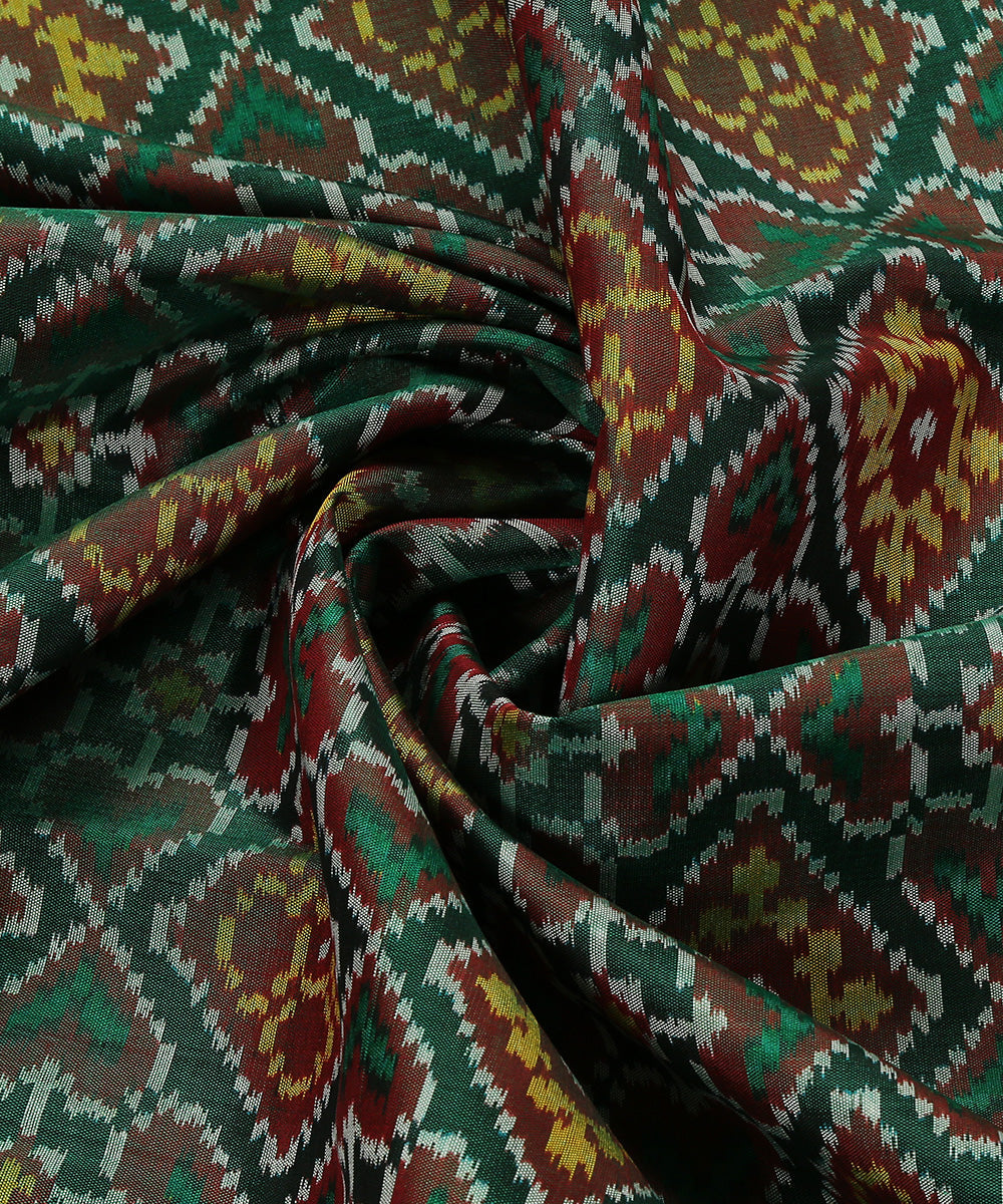 Dark_Green_Handloom_Pure_Mulberry_Silk_Ikat_Patola_Dupatta_WeaverStory_05
