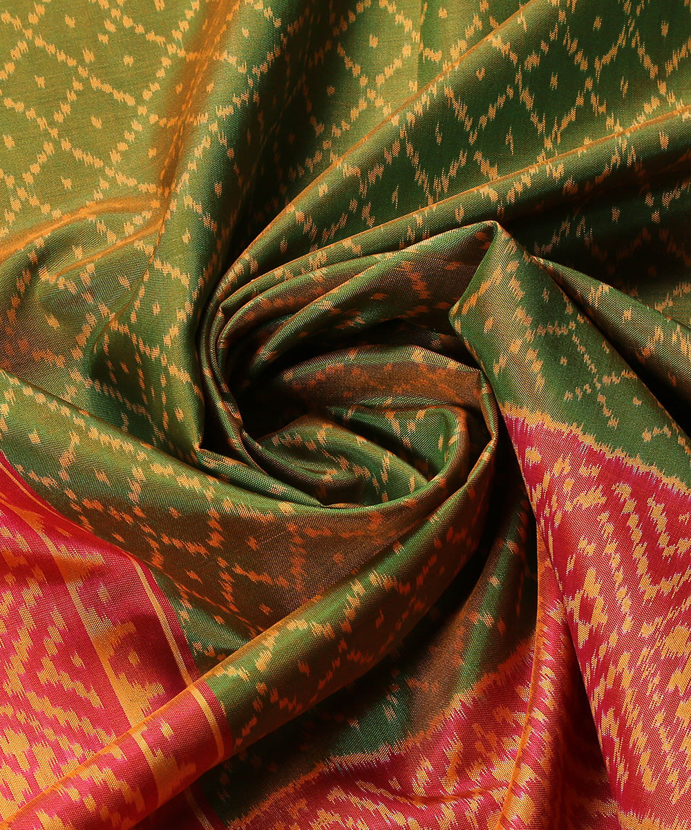 Handloom_Orange_Pure_Mulberry_Silk_Ikat_Patola_Dupatta_WeaverStory_05