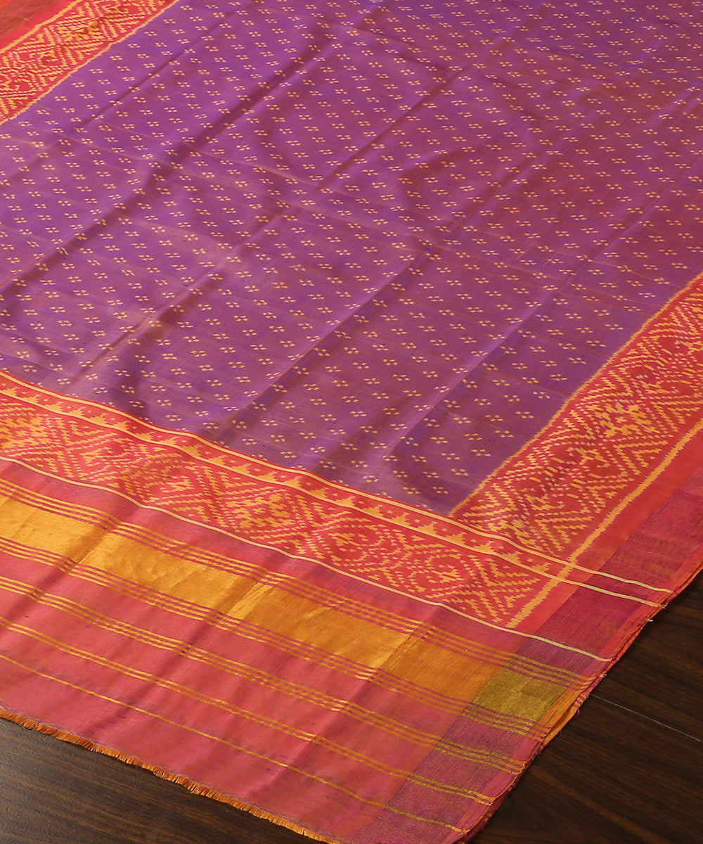 Orange_Handloom_Pure_Mulberry_Silk_Ikat_Patola_Dupatta_WeaverStory_03