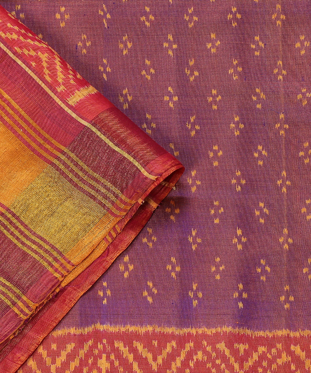 Orange_Handloom_Pure_Mulberry_Silk_Ikat_Patola_Dupatta_WeaverStory_04