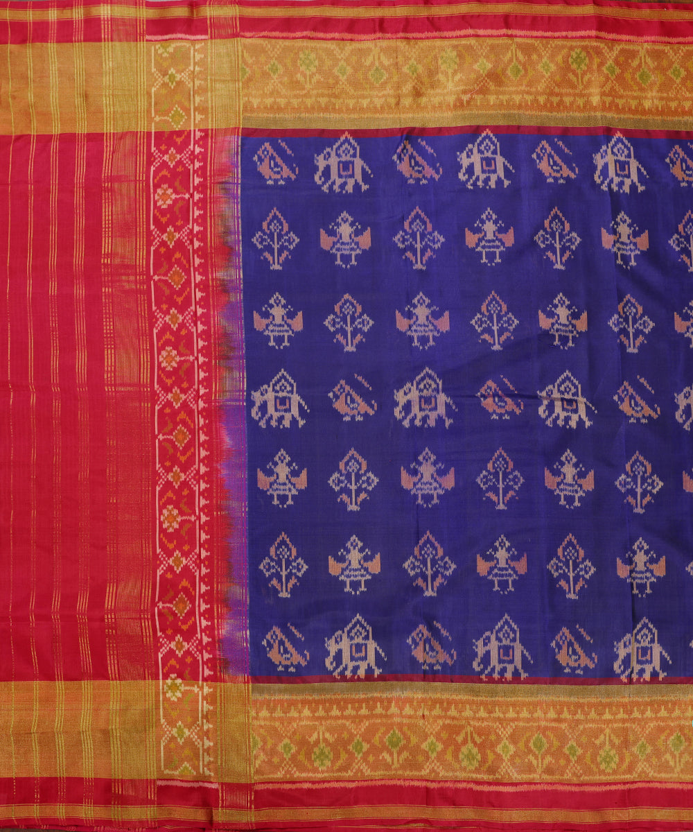 Handloom_Blue_And_Pink_Pure_Mulberry_Silk_Ikat_Patola_Dupatta_WeaverStory_02